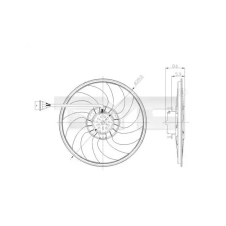 Ventilátor chladenia motora - TYC