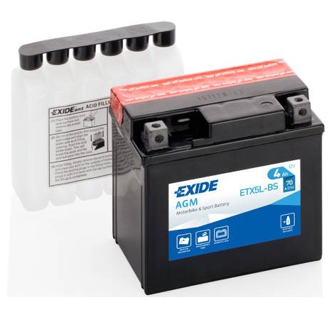 štartovacia batéria - EXIDE - ETX5L-BS