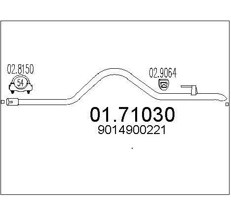 Výfukové potrubie - MTS - 01.71030