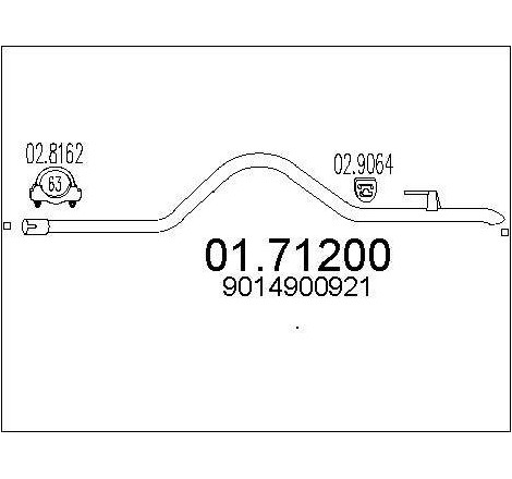 Výfukové potrubie - MTS - 01.71200