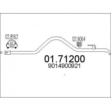 Výfukové potrubie - MTS - 01.71200