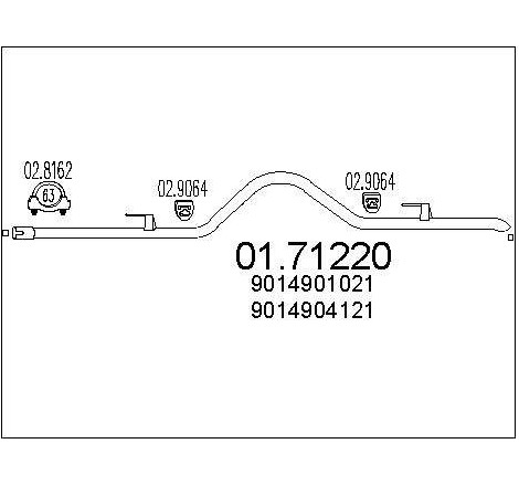 Výfukové potrubie - MTS - 01.71220