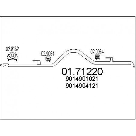 Výfukové potrubie - MTS - 01.71220
