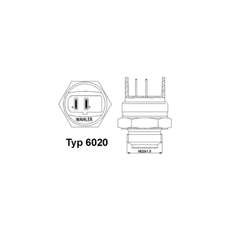 Teplotný spínač ventilátora chladenia-6020.95D-79