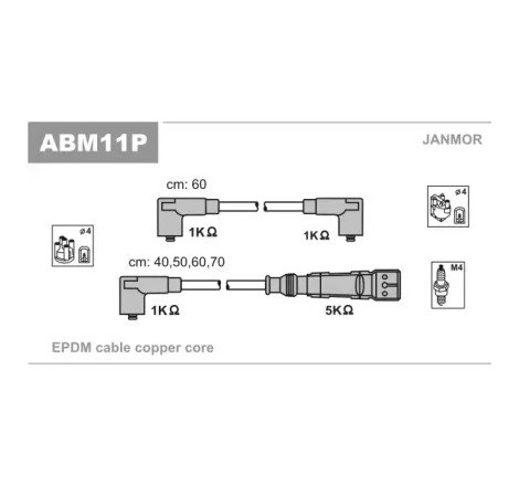 Sada zapaľovacích káblov-ABM11P-397